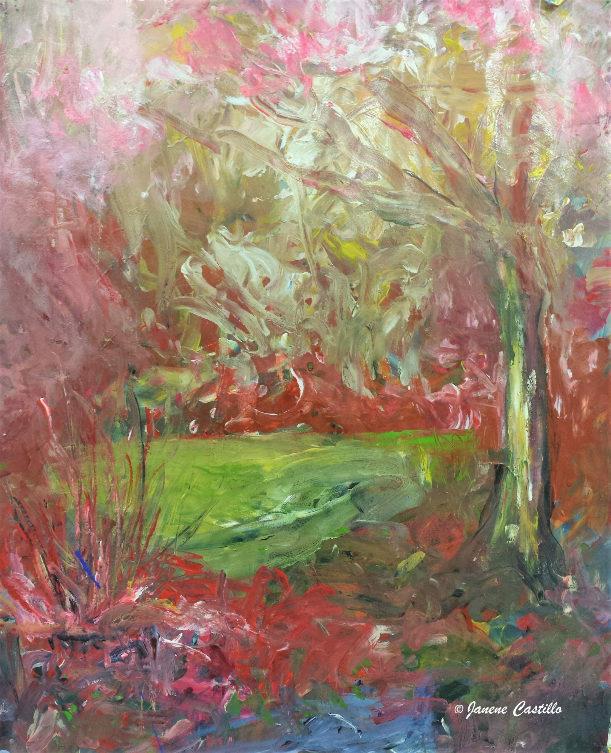 Spring Garden -Acrylic on Fabriano 50cmHx39cmW