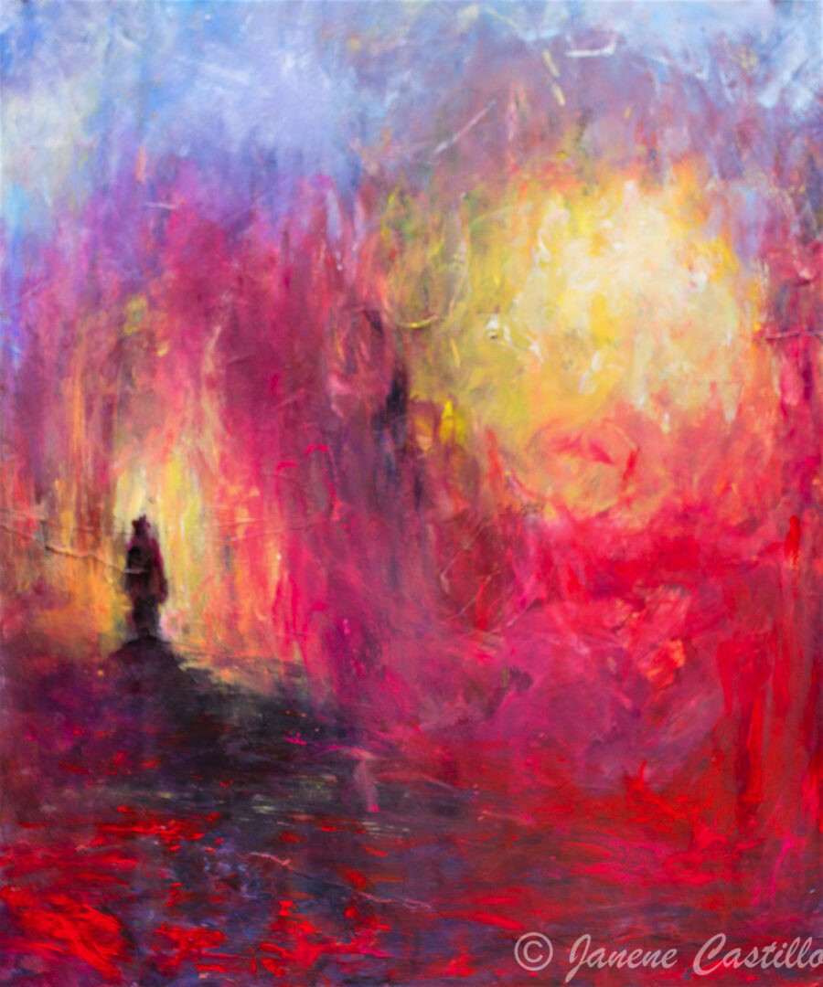 Alone but not Alone, Acrylic on Fabriano Paper, 50cmHx31W